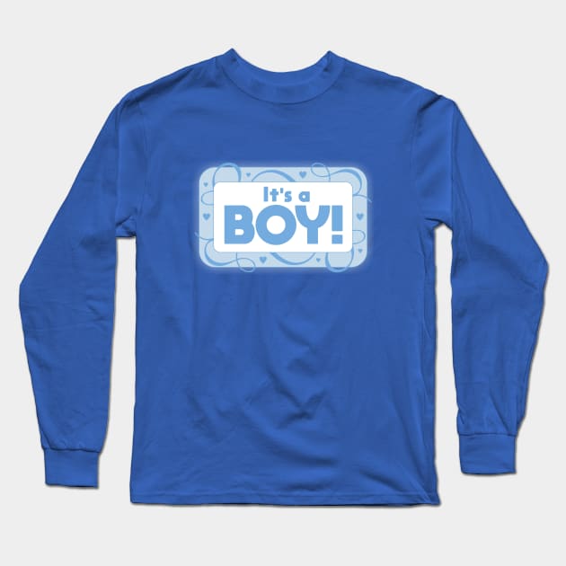 It's a Boy Long Sleeve T-Shirt by Dale Preston Design